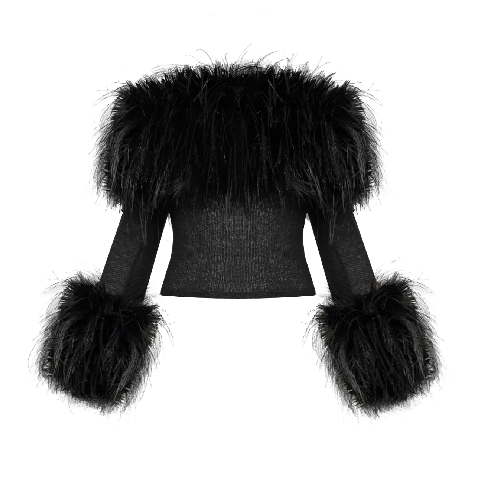 Black Fur Top