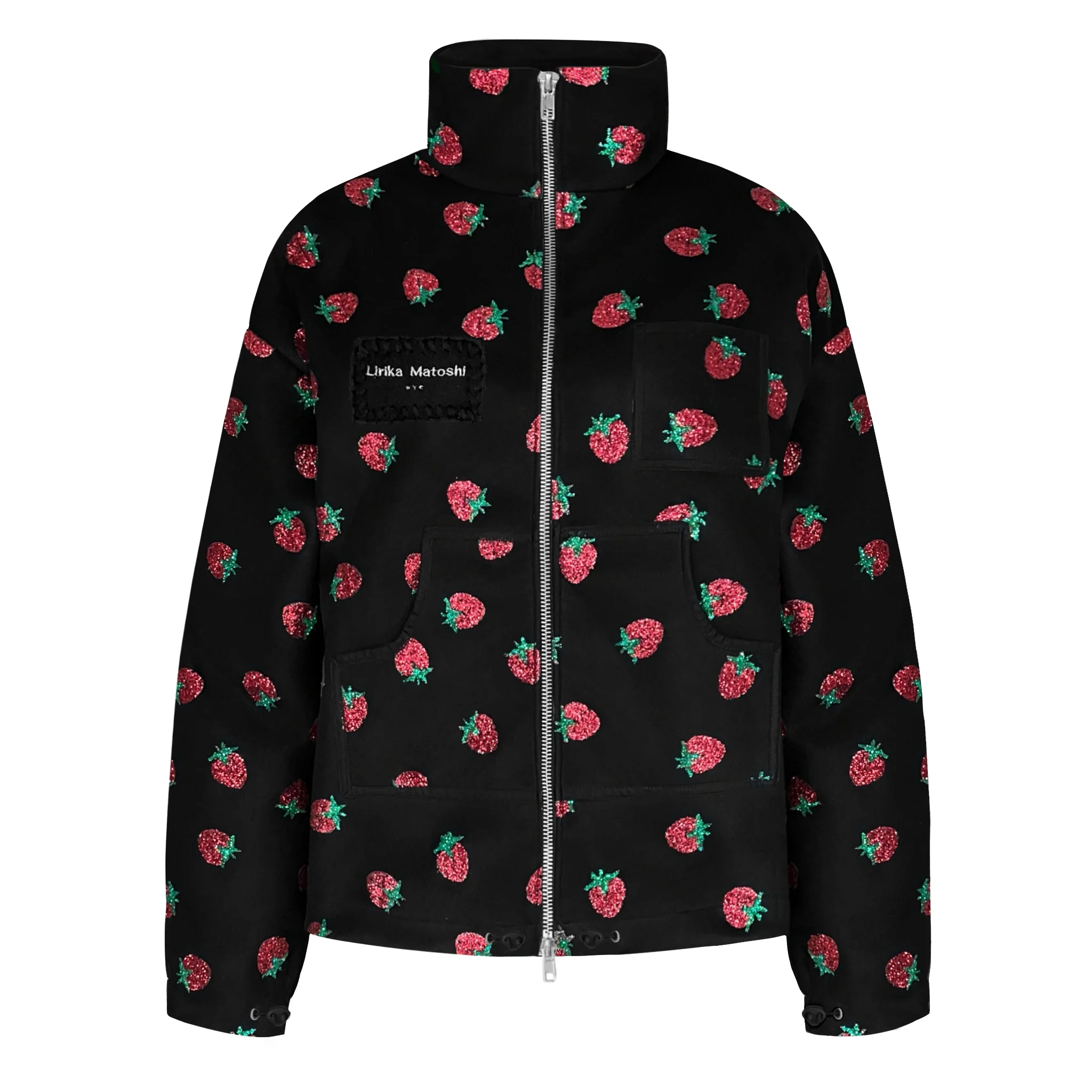 Black Strawberry Wool Jacket