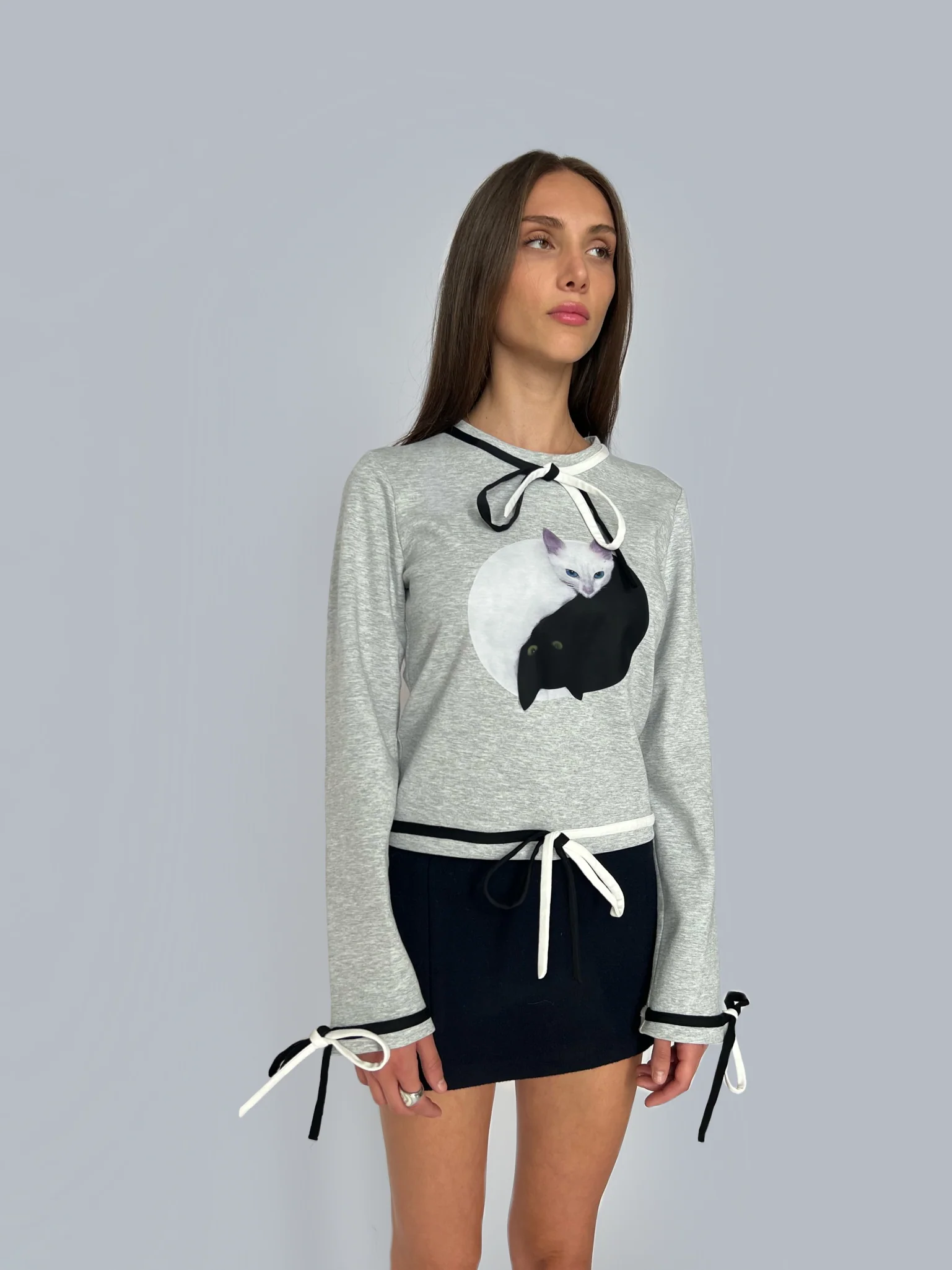 Black Wool Skirt - Image 2