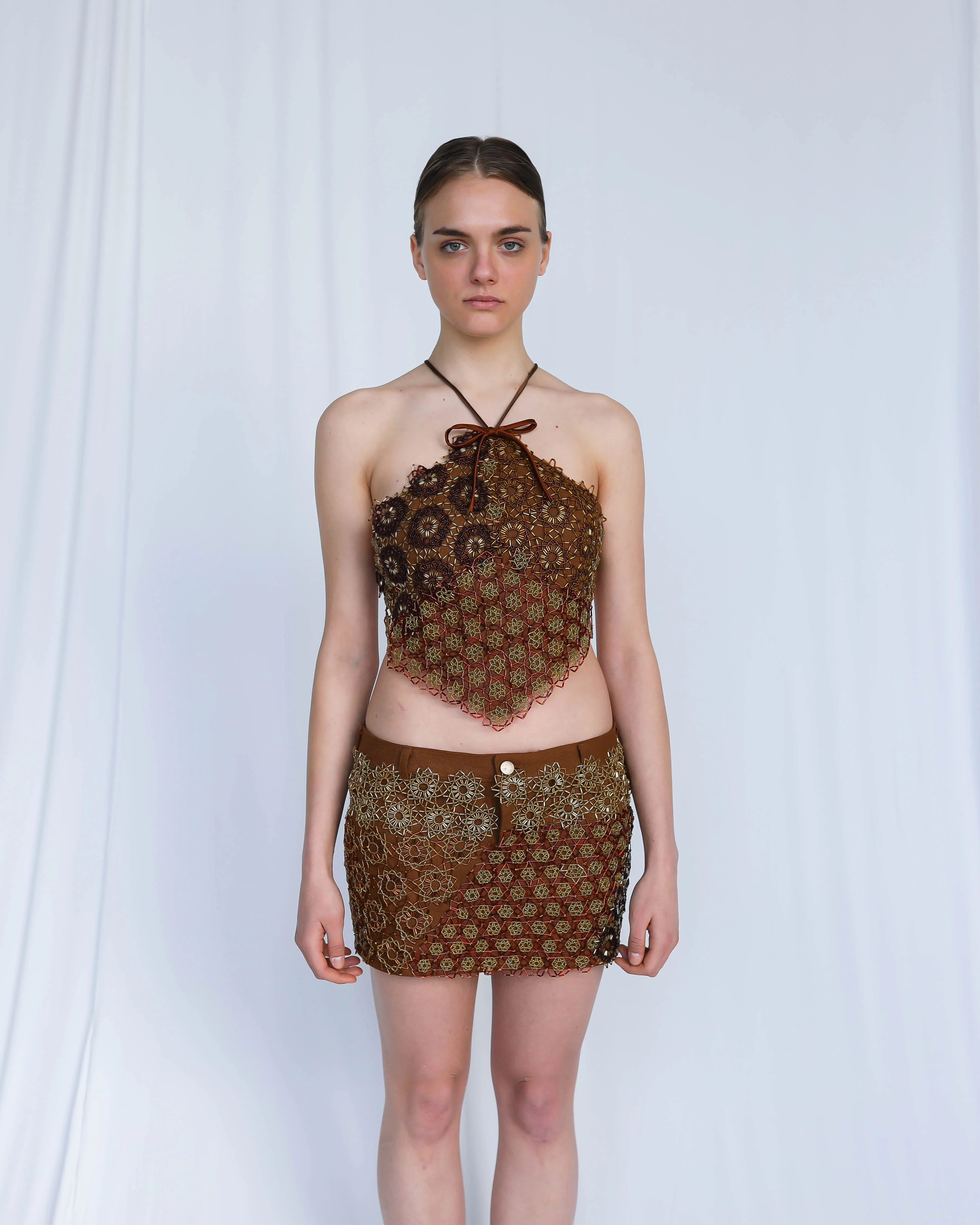 Brown Tentene Top & Skirt - Image 2