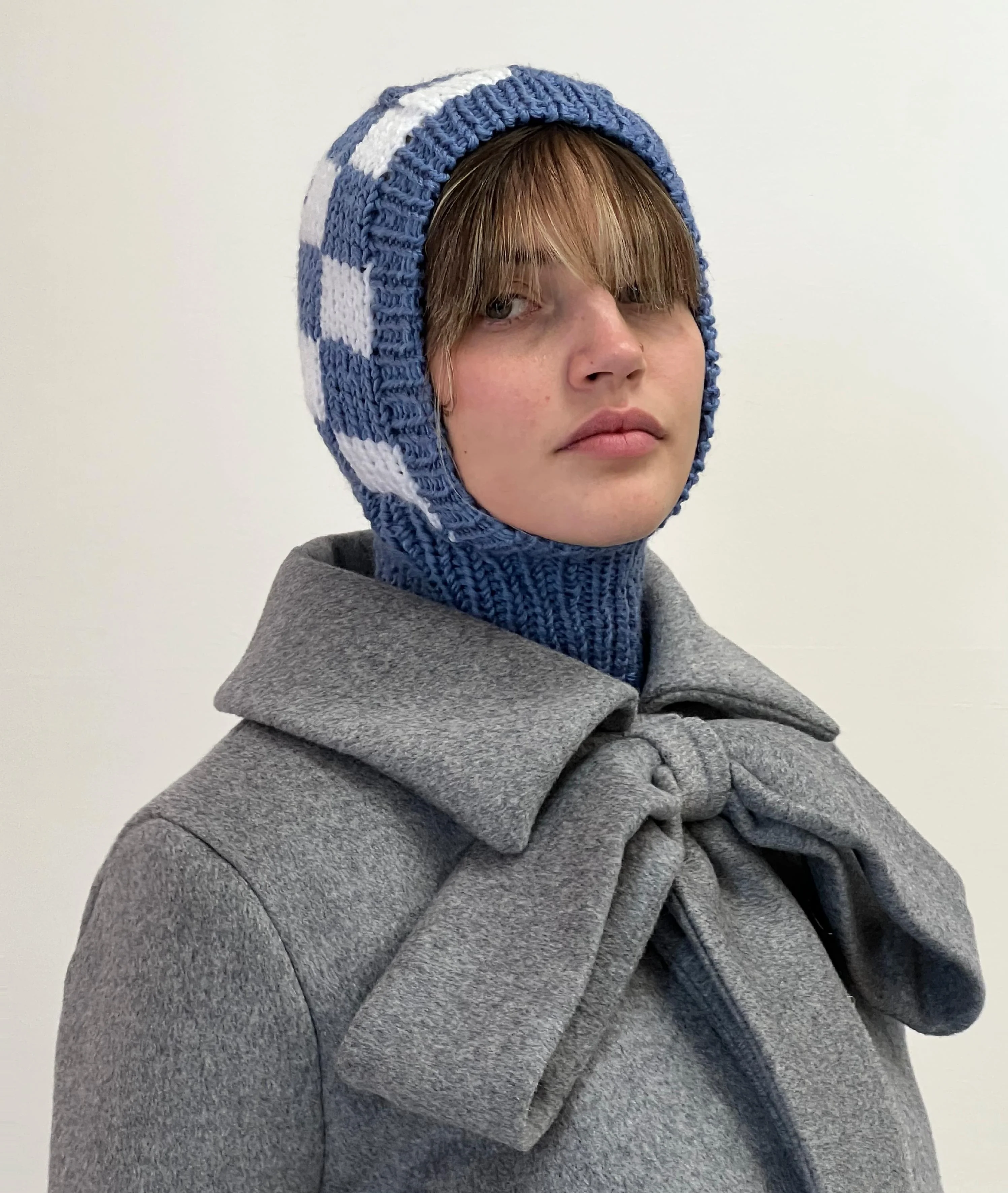 Checkered Hand Knitted Balaclava - Image 5
