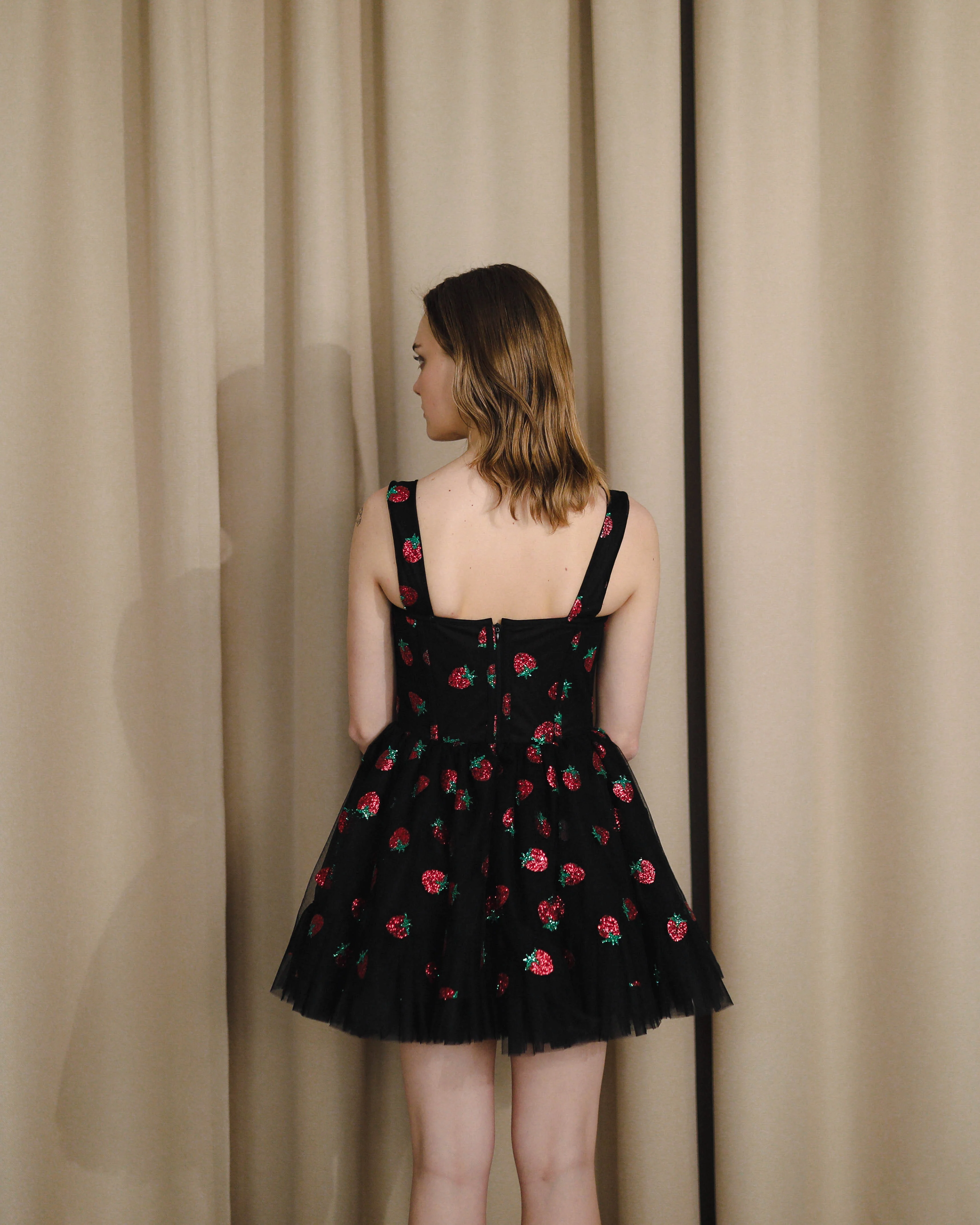 Corset Strawberry Mini Dress - Image 6