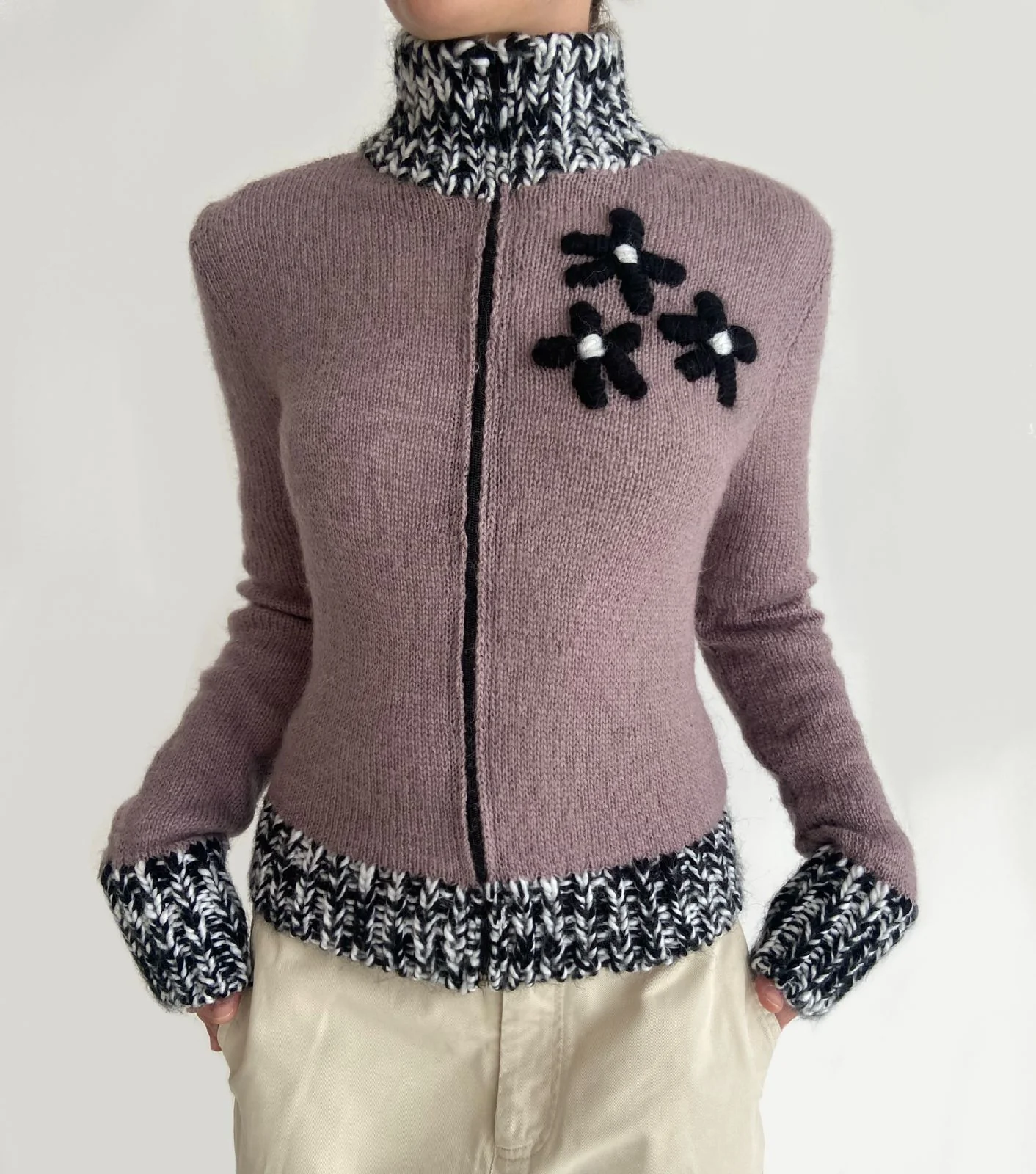 Floral Sweater Lavender - Image 3