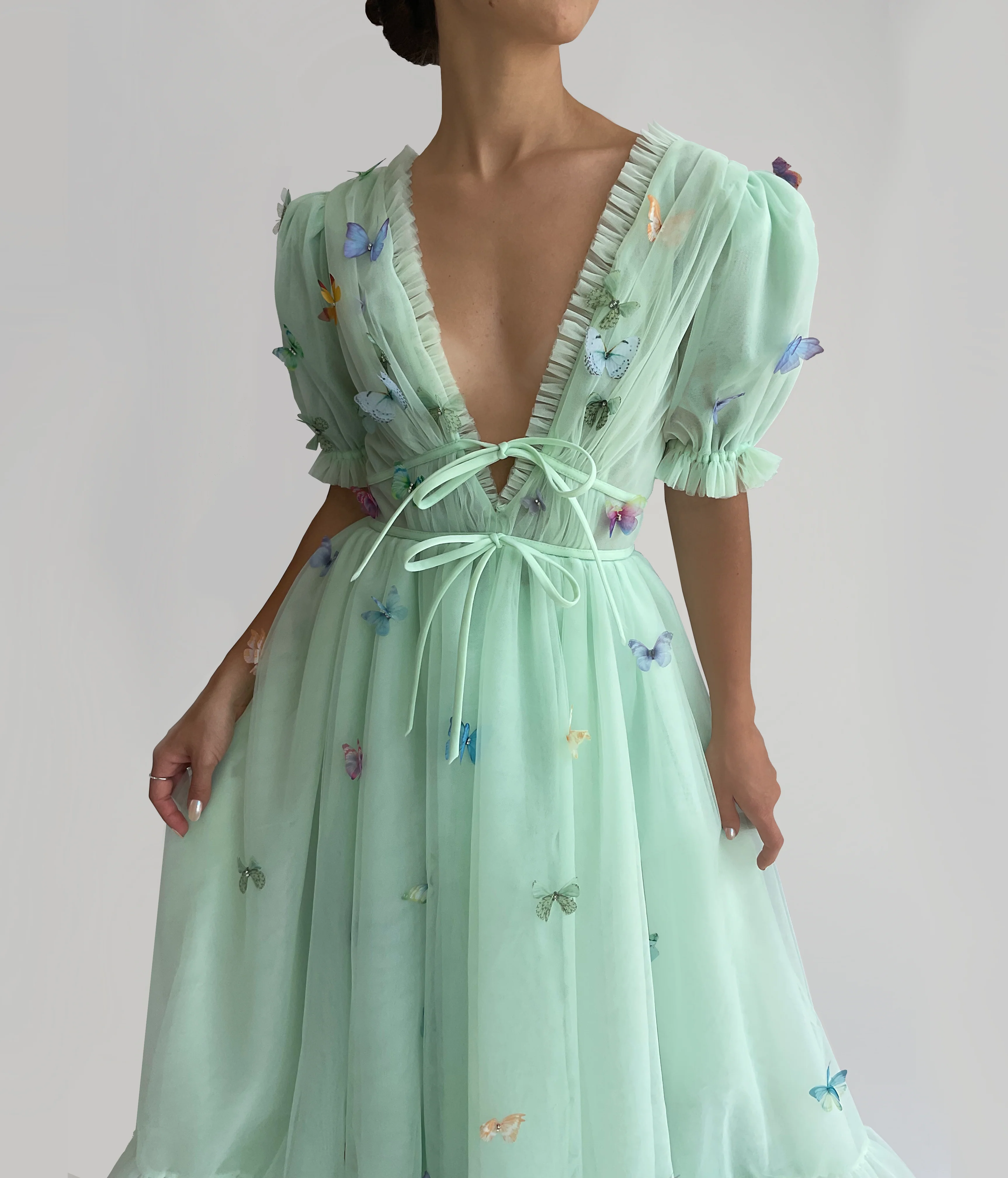 Green Butterfly Dress - Image 2