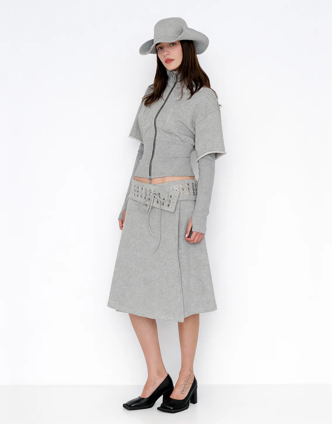 Metallic Midi Skirt - Image 2