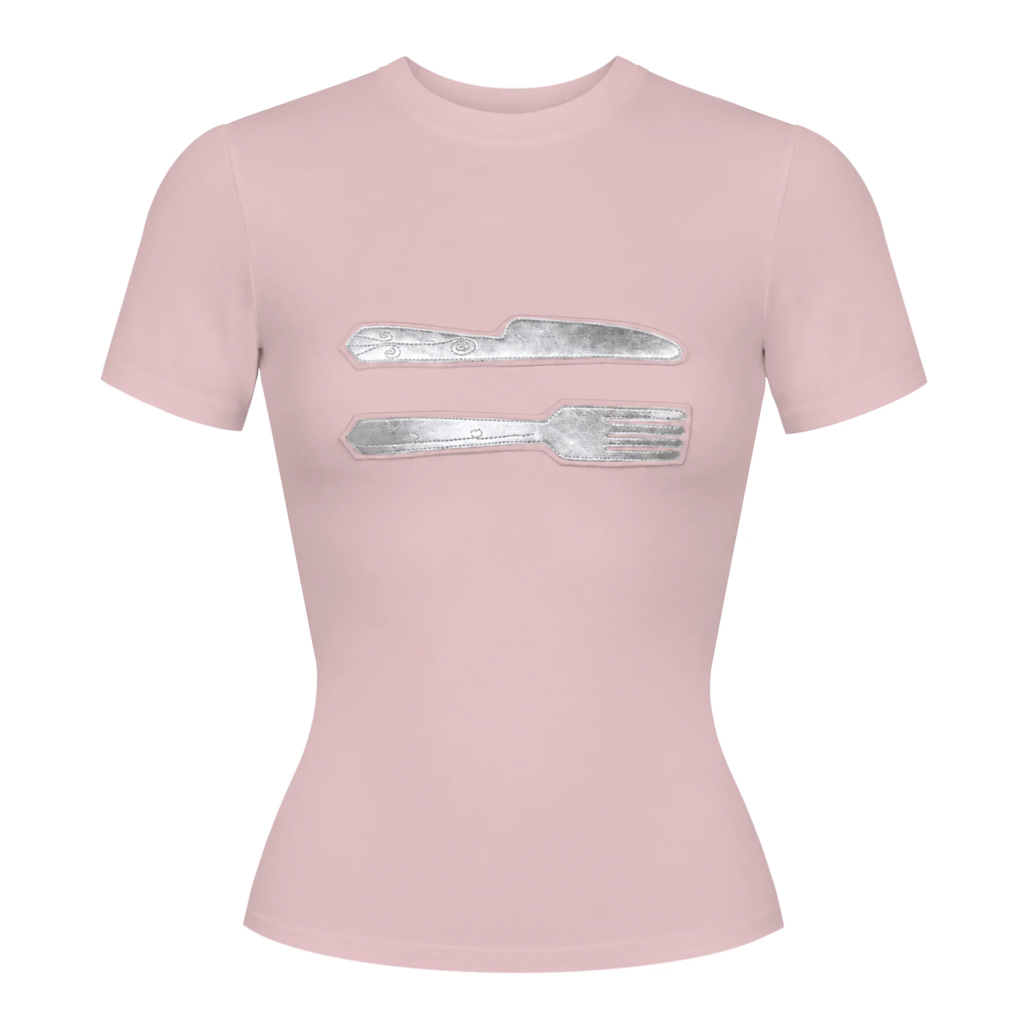 Pink Knife & Fork T-Shirt