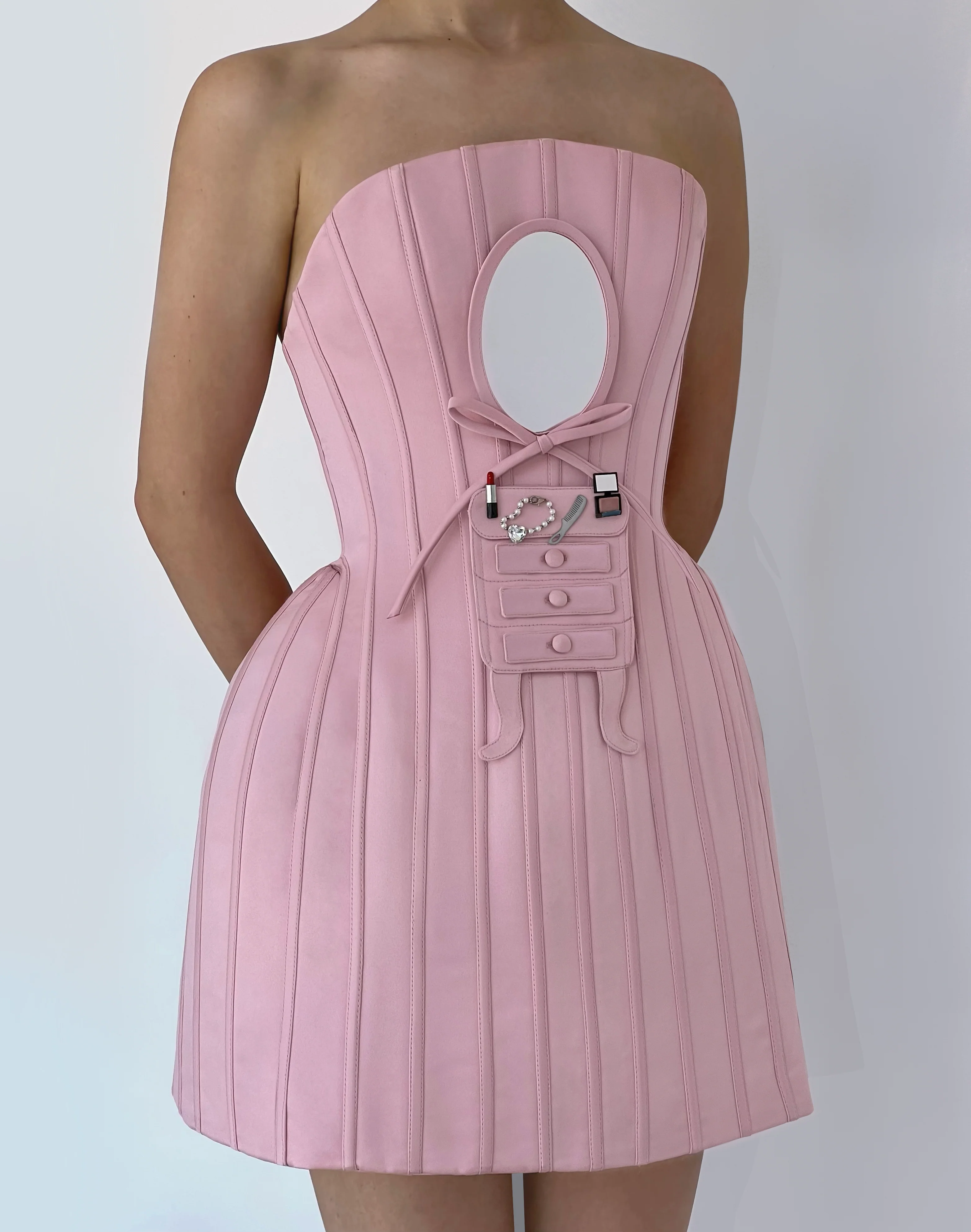 Pink Vanity Mini Dress - Image 3