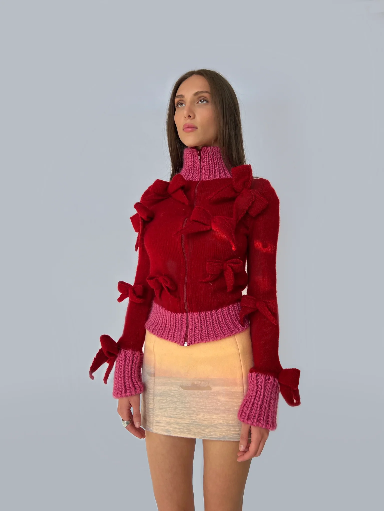 Red Bows Knit Sweater - Image 3