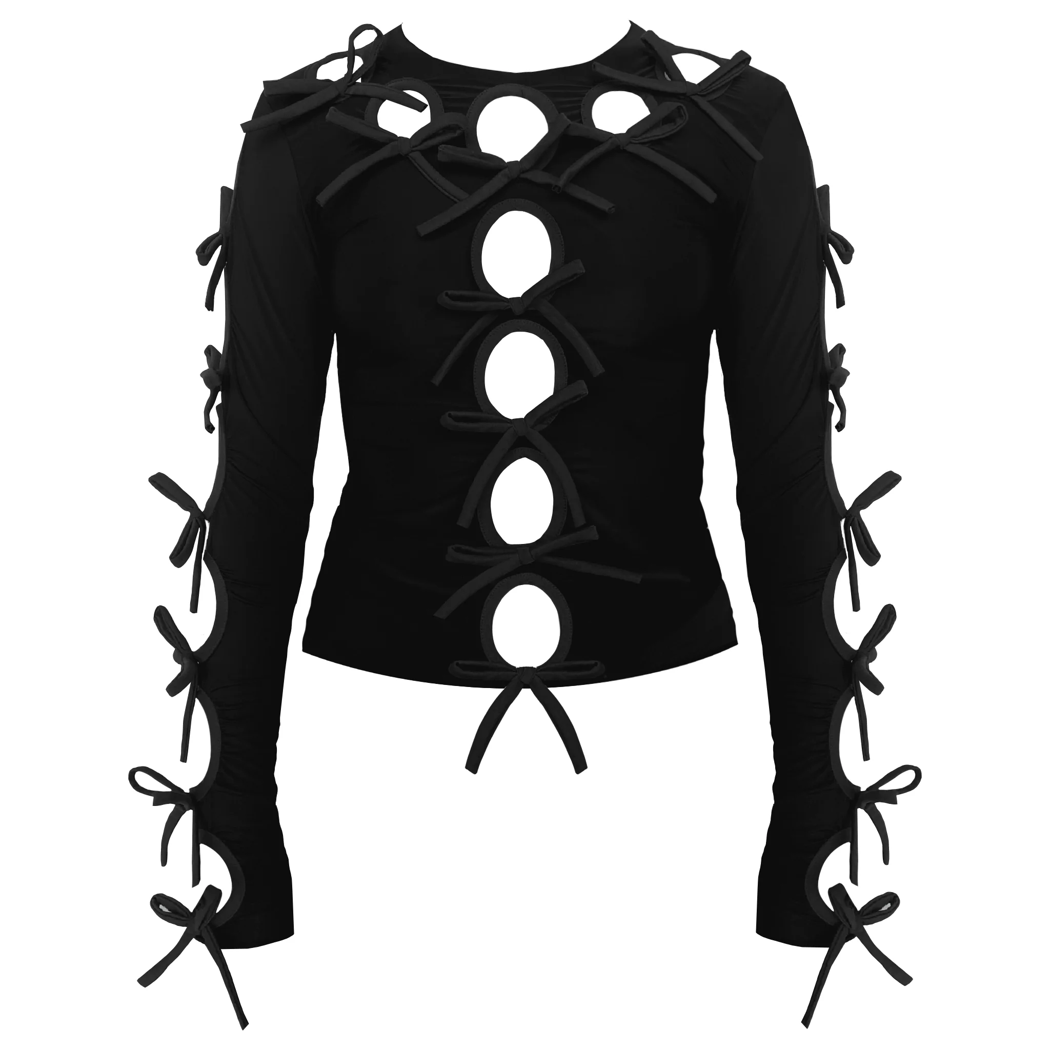 Spandex Longsleeve with Bows - Image 2